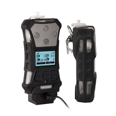 Rugged Portable Multi-Gas Detector with IP67 Waterproof/Dustproof, Pump-Aspirated Sampling, and Alarms for Four Gases