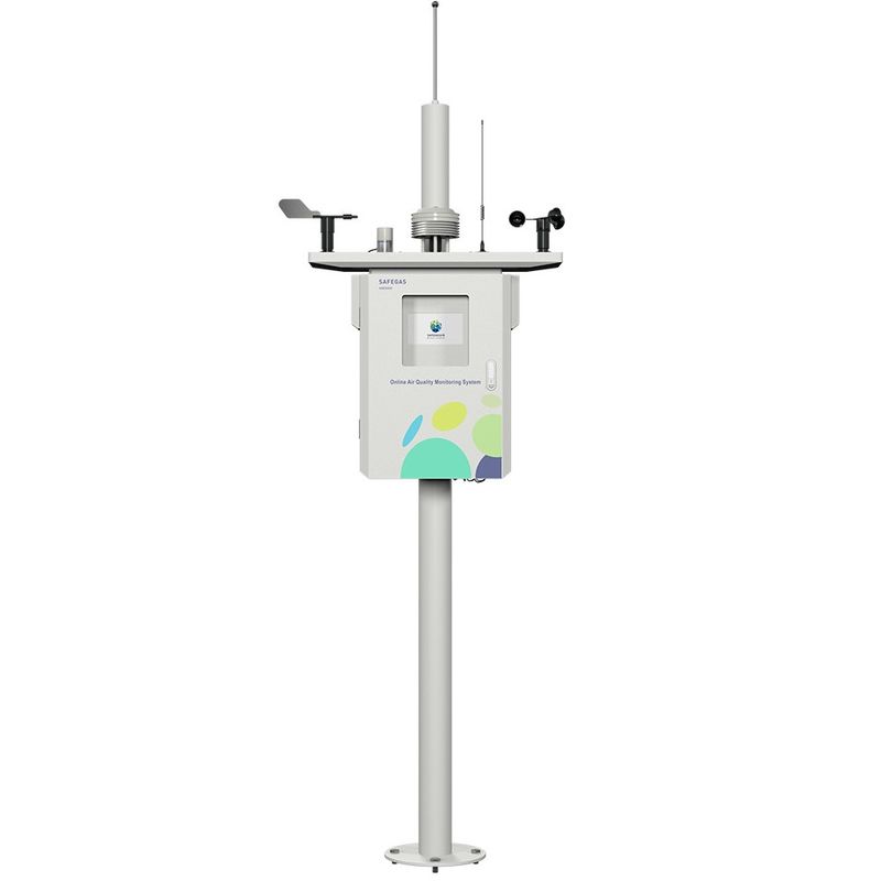 Ambient Air Quality Monitoring System with 7-in-1 Gas Detection, PM2.5/PM10, Meteorology, 7″ Touch Screen, and RS485/4G/LoRA Connectivity